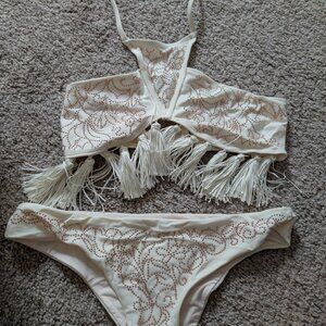 Beach Riot Fringe Bathing Suit Top